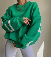 Colette Vasseur | Oversized Letter Print Sweater For Women