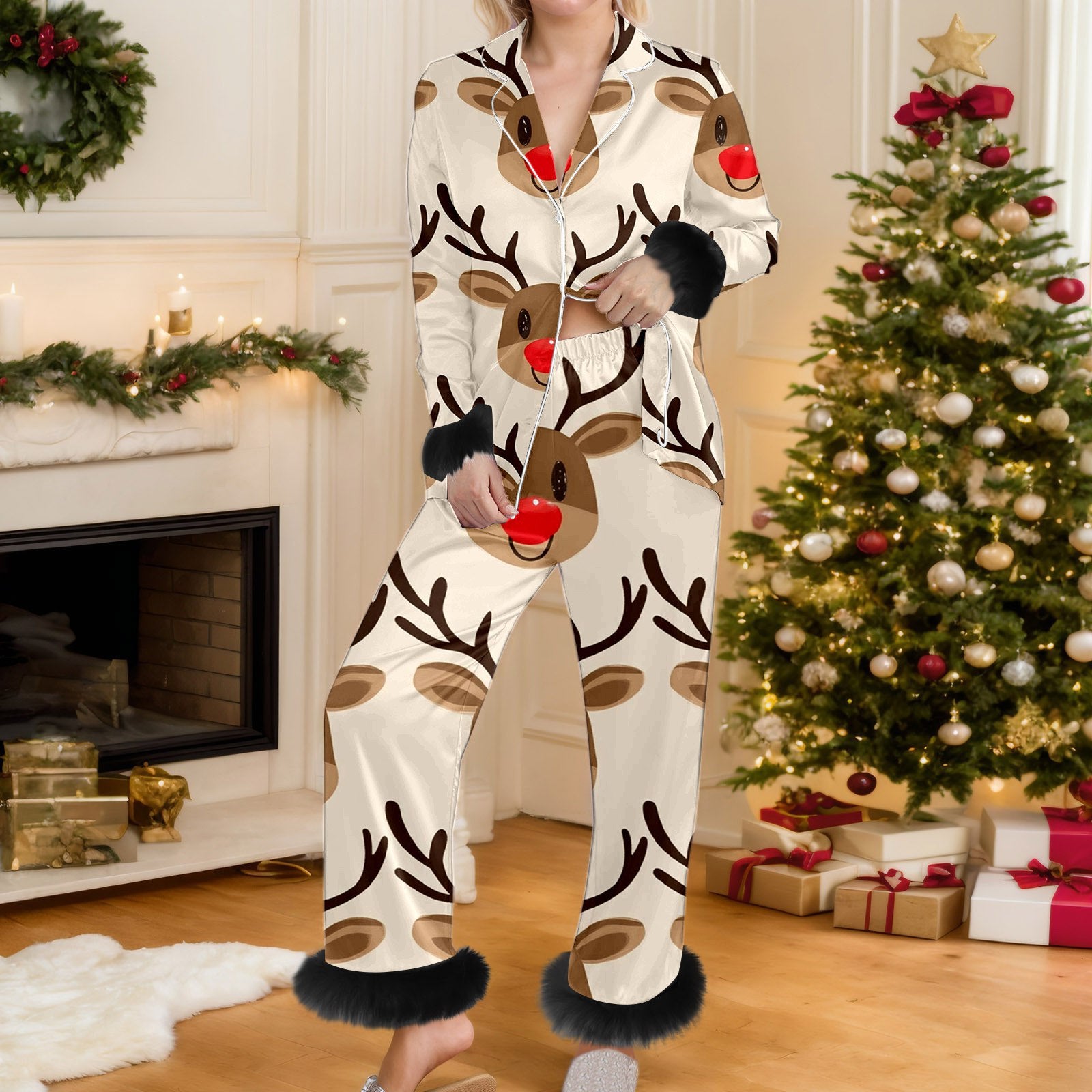 Cozy Yule | Snowman Print Christmas Pyjamas For Women