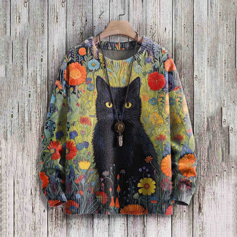 Maximilian Rutherford | Abstract Patchwork Print Sweater For Men