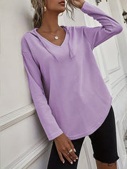 Naomi Verlaine | Relaxed V-Neck Hoodie For Women