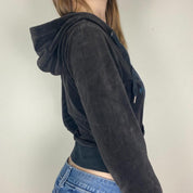 Bianca Ferrante | Graphic Print Velour Hoodie For Women
