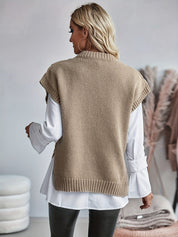 Léonie Sauvage | Cozy Cable-Knit Sweater Vest For Women
