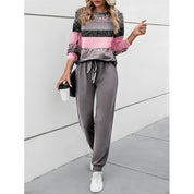 Adeline Beauregard | Color Block Lounge Two-Piece Set For Women