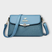 Vivienne Lacroix | Black Woven Faux Leather Crossbody Bag