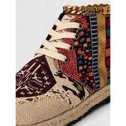 Nathalie Prewitt | Woven Boho High-Top Sneakers For Women