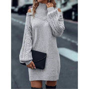Josette Villard | Cold-Shoulder Turtleneck Sweater Dress For Women