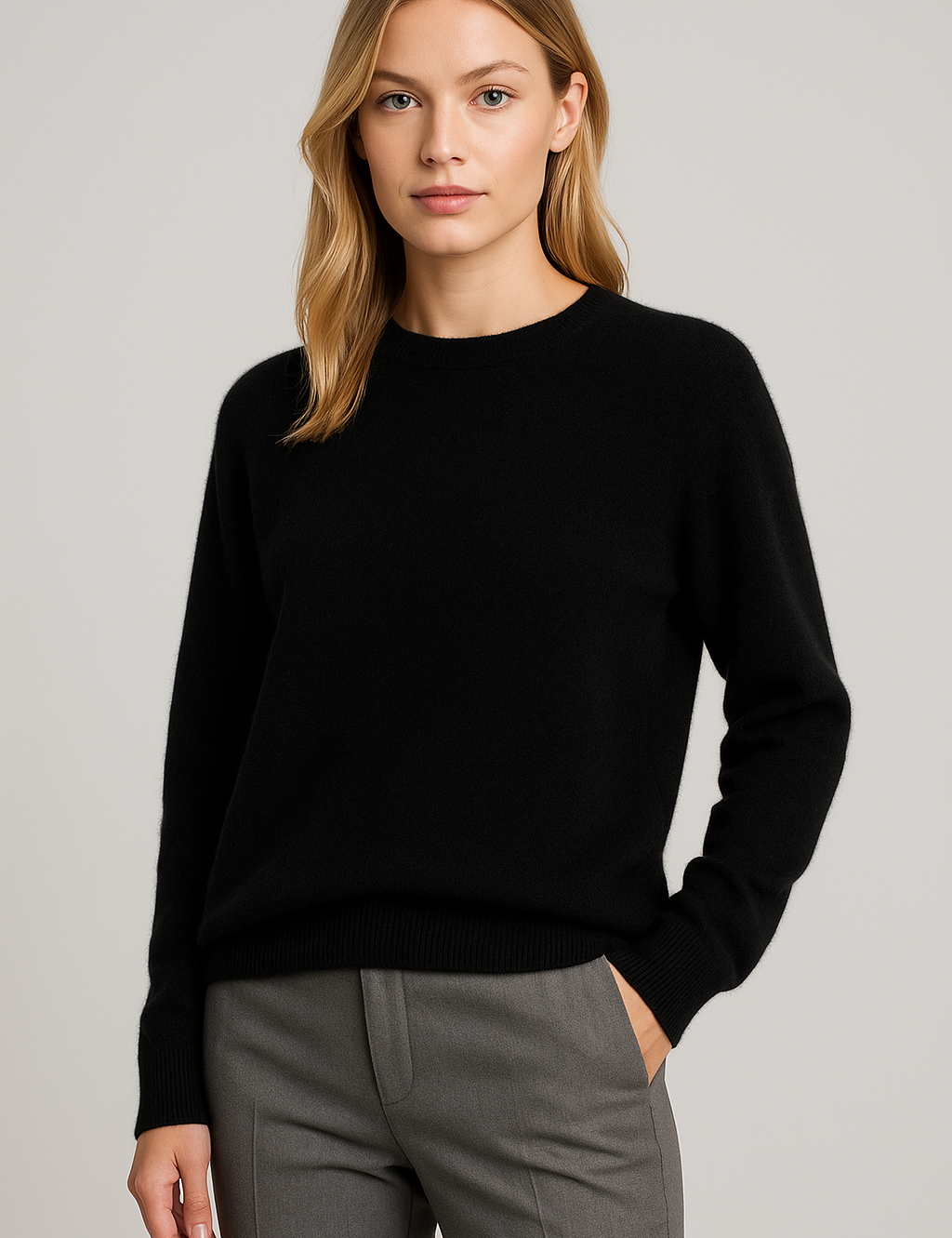 Brinley Falmore | Soft Knit Crew Neck Sweater For Women
