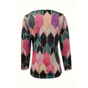Isadora Fontanel | Floral Quarter-Zip Long Sleeve Top For Women