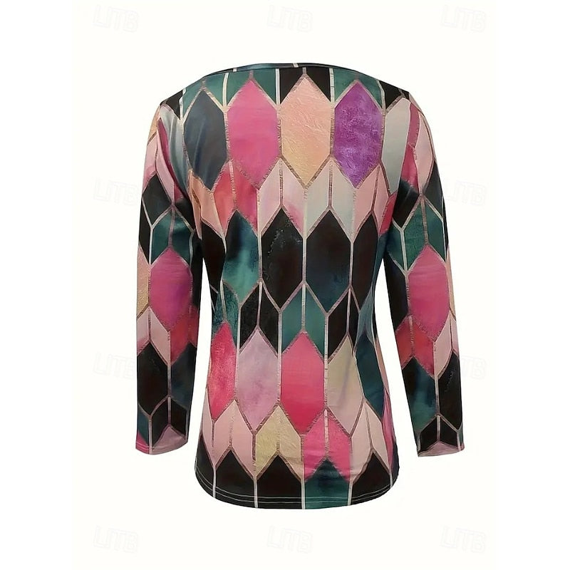 Isadora Fontanel | Floral Quarter-Zip Long Sleeve Top For Women