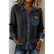 Delphine Arnoux | Textured Contrast Shirt For Women