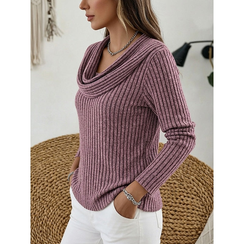 Marguerite Danvers | Cowl-Neck Ribbed Sweater For Women
