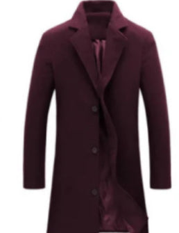 Jameson Evershaw | Single-Breasted Wool-Look Overcoat For Men