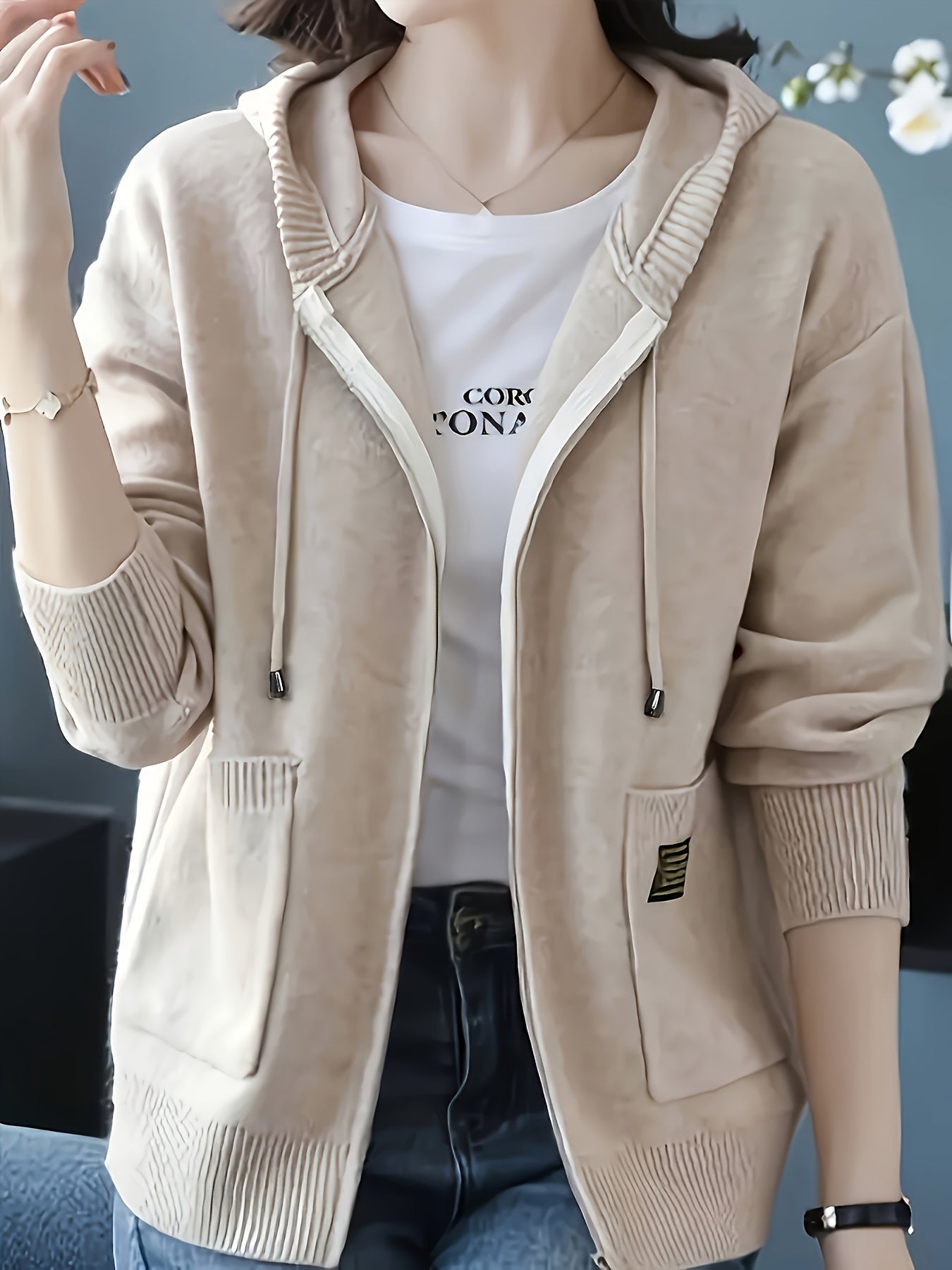 Marceline Dupraz | Cozy Zip-Up Hooded Sweater For Women