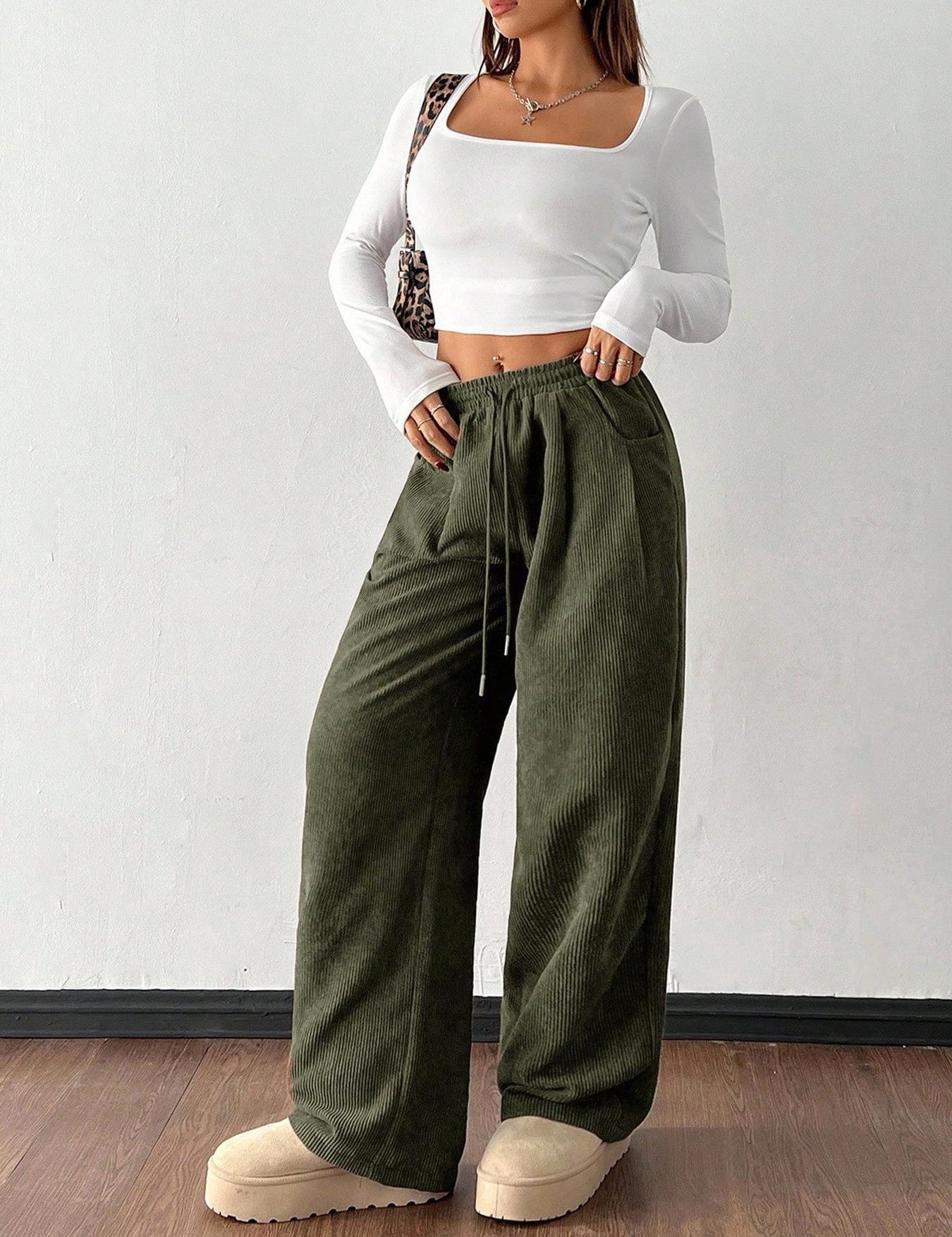 Selene Aubertin | Corduroy Wide-Leg Pants For Women