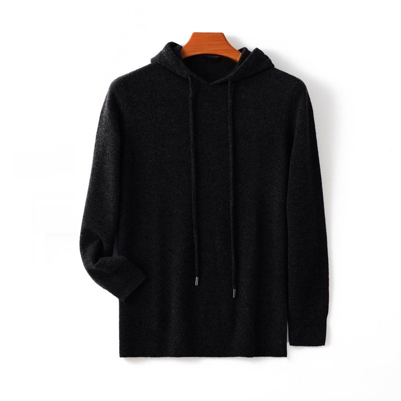 Otis Rookwell | Drawstring Hooded Knit Sweater For Men