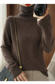 Ottavia Castellon | Turtleneck Ribbed Knit Sweater For Women