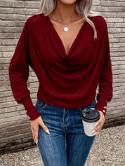 Roxane Chevalier | Cowl Neck Long Sleeve Top For Women