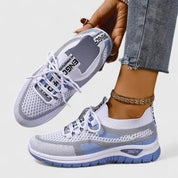 Emmeline Hartcross | Orthopedic Mesh Sneakers in Pink Beige