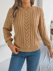 Camilla Winterbourne | Cable-Knit Textured Sweater For Women