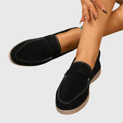 Claudine Ashworth | Orthopedic Suede Loafers in Beige