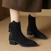 Pauline Ferrand | Suede Ankle Boots With Pointed Toe For Women