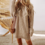 Noémie Castellan | Cable Knit Sweater Mini Dress For Women