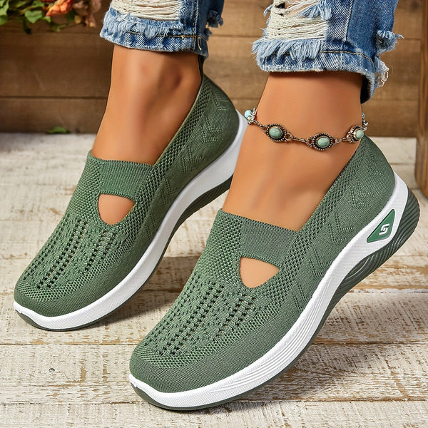 Arabella Fontaine | Lightweight Knit Slip-On Sneakers for Women