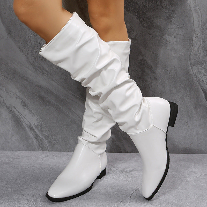 Aveline Sorel | White Cowboy Boots With Pointed Toe For Women