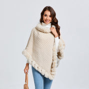 Ophelia Renwick | Fur Collar Cape Wrap For Women