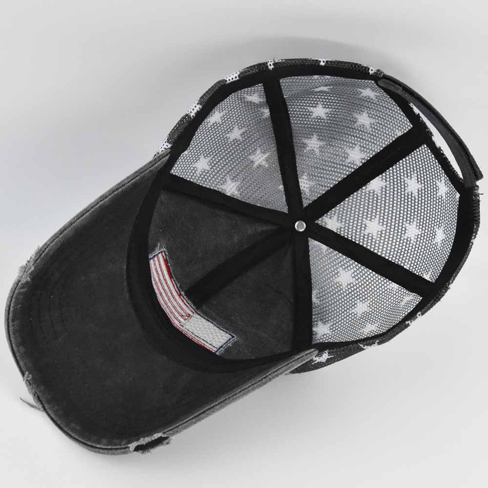 Beatrice Fontaine | Distressed American Flag Veterans Day Baseball Cap Unisex