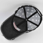 Beatrice Fontaine | Distressed American Flag Veterans Day Baseball Cap Unisex