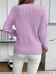 Simone Aldridge | Cable-Knit Round Neck Sweater For Women
