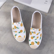 Genevieve Laurent | Aztec Print Canvas Espadrille Flats For Women
