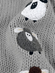 Theodora Winslet | Cozy Hooded Sweater With Sheep Patch Detail For Women