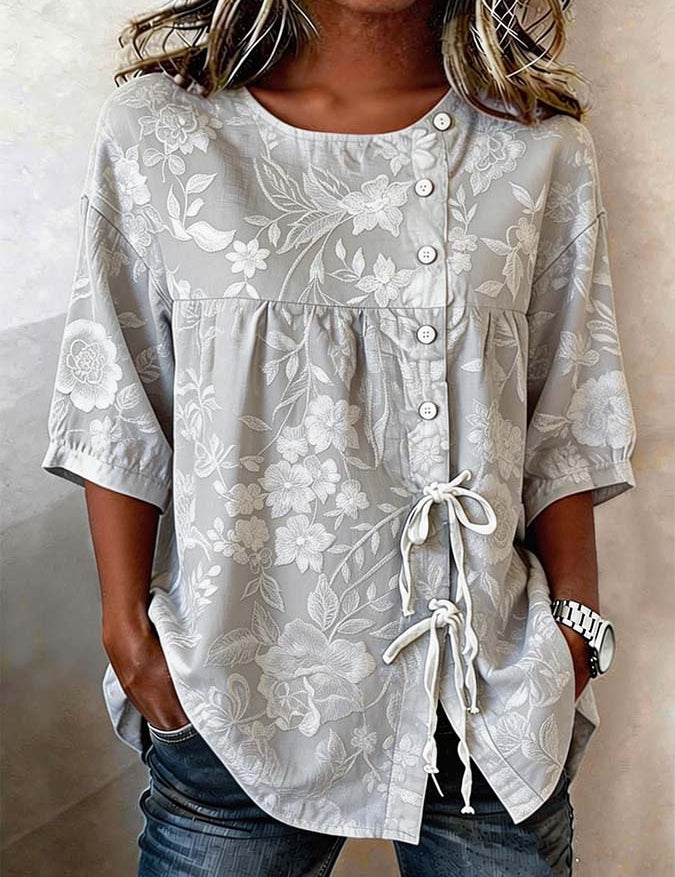 Charlotte Vasseur | Floral Embroidered Blouse For Women