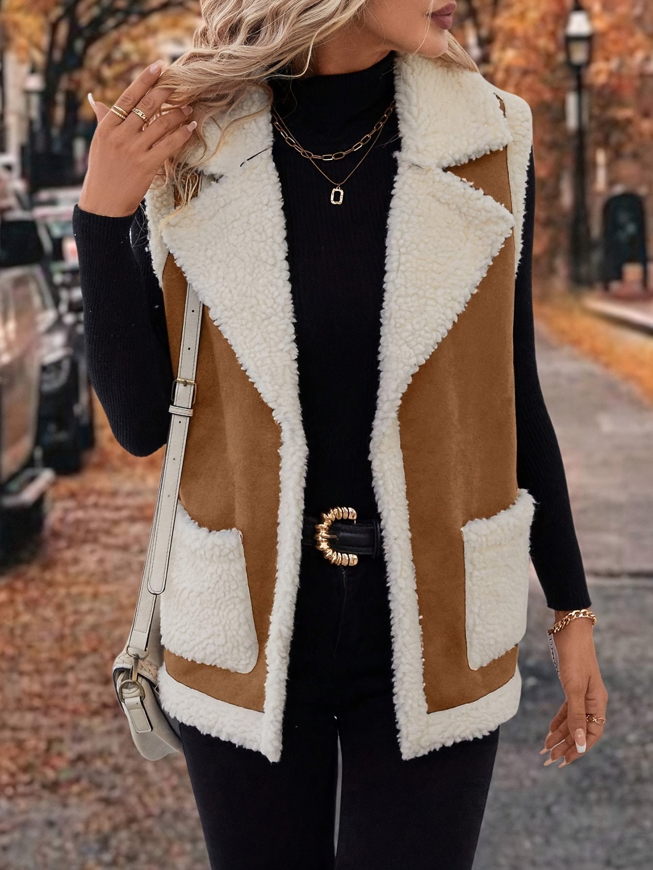 Nathalie Cassin | Shearling-Lined Suede Vest For Women