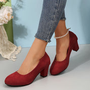 Guinevere Ashton | Black Block Heel Pumps – Orthopedic Comfort