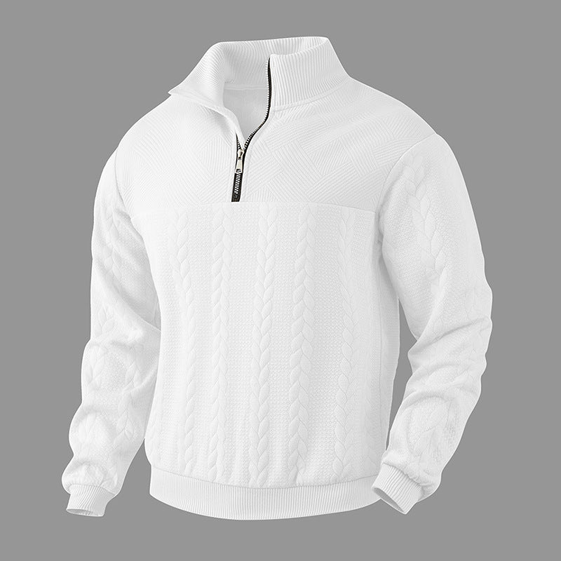Reed Hunham | Jacquard Quarter-Zip Sweater For Men
