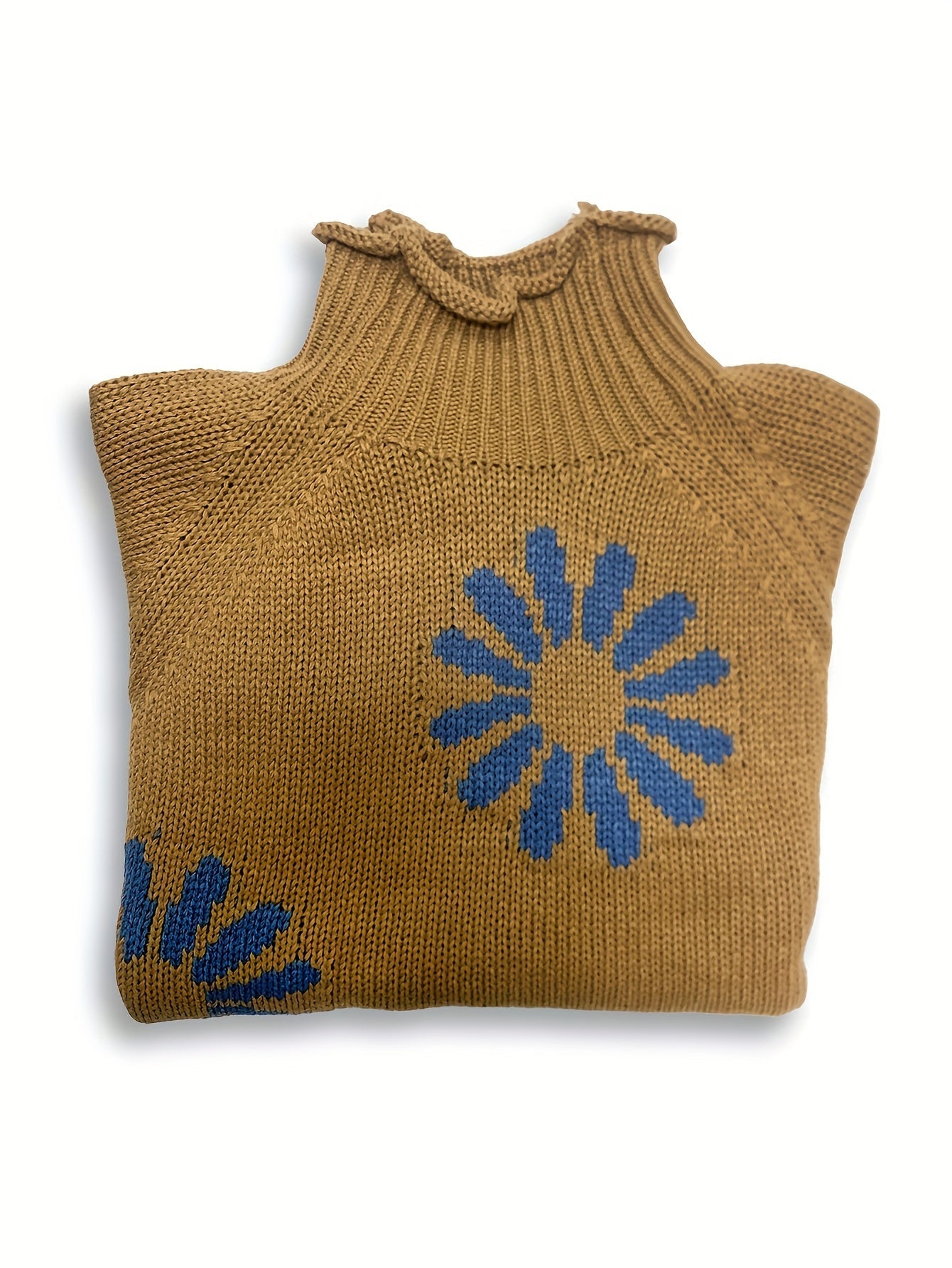 Ottavia Ferraro | Floral-Knit Sweater With High Neck For Women