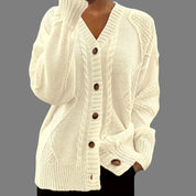 Odalie Brasseur | Pink Cable-Knit Cardigan Sweater For Women