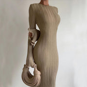 Anais Delvaux | Backless Ribbed Knit Maxi Dress For Women