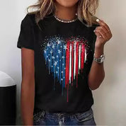 Devin Merriweather | American Flag Jet Graphic T-Shirt For Women