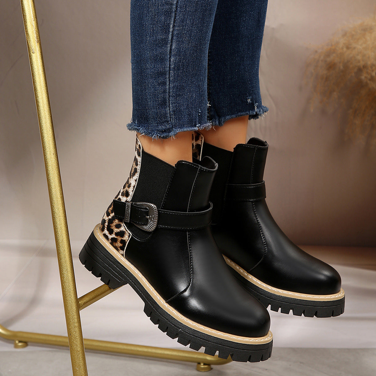 Sabine Ardennes | Leopard Print Chelsea Boots For Women