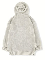 Theodora Winslet | Cozy Hooded Sweater With Sheep Patch Detail For Women