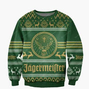 Jingle Frost | Red Dabbing Santa Reindeer Christmas Sweater For Men