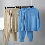 Odile Charvet | Cable-Knit Mock Neck Sweater Set For Women