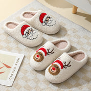 Noel Ashworth | Cozy Santa Claus Christmas Slippers For Women And Men