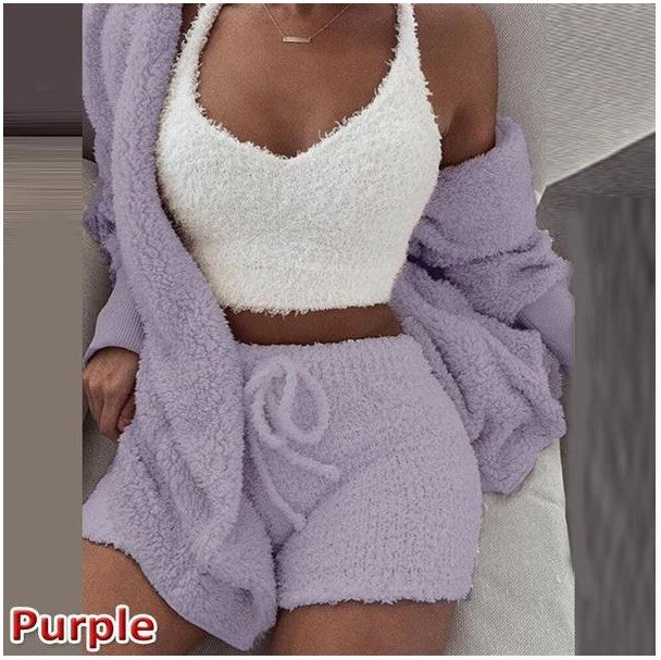 Rosette Linford | 3-Piece Fluffy Loungewear Set For Women