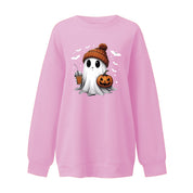 Rosamund Kingsley | Halloween Ghost Print Sweatshirt For Women