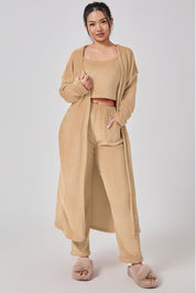 Brianna Vossmore | Fluffy 3-Piece Lounge Set For Women